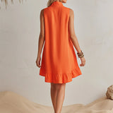 Vibrant Half-Zip Mini Dress