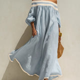 Color-Blocked Maxi Dress