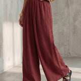 Cross-Front Wide-Leg Jumpsuit
