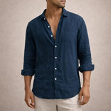 Men's Open Collar Long Sleeve Shirt