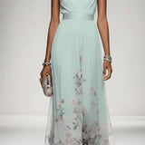 V-Neck Floral Maxi Dress