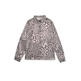 Animal Print Wrap Blouse
