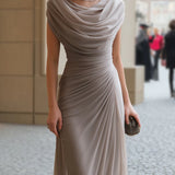 Draped Cowl Maxi Dress