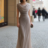 Draped Cowl Maxi Dress