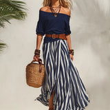Women's Off-Shoulder Belted Top