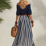 Off-Shoulder Skirt Set