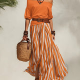 Off-Shoulder Skirt Set