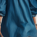 Off-Shoulder Ruffled Denim Mini
