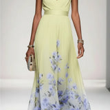 V-Neck Floral Maxi Dress