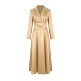 Long Sleeve Ball Gown Maxi Dress