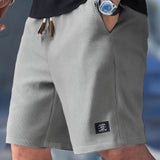 Regular Fit Textured Drawstring Shorts