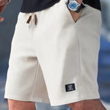 Regular Fit Textured Drawstring Shorts