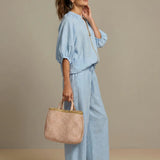 Zip-Front Wide-Leg Set
