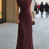 Draped Cowl Maxi Dress