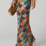 Scale Pattern Maxi Dress