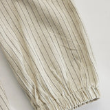 Collarless Striped Button-Front Midi