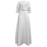 Short Sleeve A-Line Maxi Dress