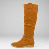 Knee-High Suede Orthopedic Boots