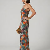 Scale Pattern Maxi Dress