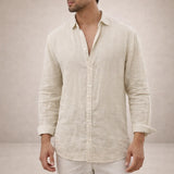 Men's Open Collar Long Sleeve Shirt