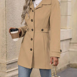 Women's Belted Tailored Trench Coat