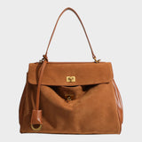 Minimalist Turn-Lock Flap Handbag