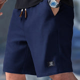 Regular Fit Textured Drawstring Shorts