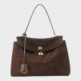 Minimalist Turn-Lock Flap Handbag