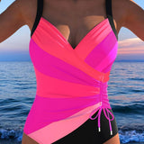 Tummy Control Surplice Swimsuit