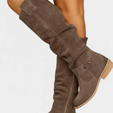 Knee-High Suede Orthopedic Boots
