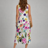 Floral Sleeveless Midi Dress