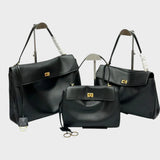 Minimalist Turn-Lock Flap Handbag