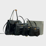 Minimalist Turn-Lock Flap Handbag