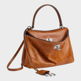 Minimalist Turn-Lock Flap Handbag