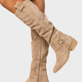 Knee-High Suede Orthopedic Boots