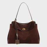 Minimalist Turn-Lock Flap Handbag