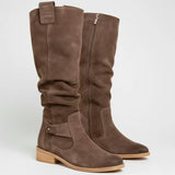 Knee-High Suede Orthopedic Boots