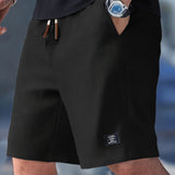 Regular Fit Textured Drawstring Shorts