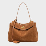 Minimalist Turn-Lock Flap Handbag