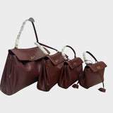 Minimalist Turn-Lock Flap Handbag