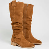 Knee-High Suede Orthopedic Boots