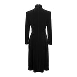 Long Sleeve Full Skirt Midi Dress