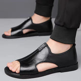 Open-Toe Slip-On Sandals