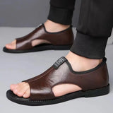 Open-Toe Slip-On Sandals