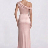 Sheath Floor Length Bridesmaid Dress