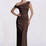 Sheath Floor Length Bridesmaid Dress