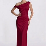 Sheath Floor Length Bridesmaid Dress