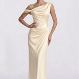Sheath Floor Length Bridesmaid Dress