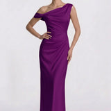 Sheath Floor Length Bridesmaid Dress
