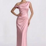 Sheath Floor Length Bridesmaid Dress
